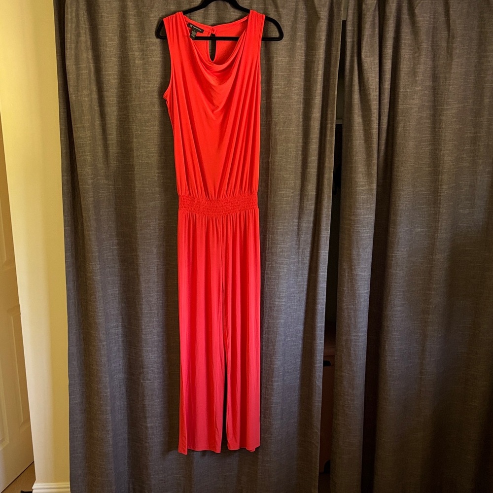 INC International Concepts Vibrant Tangerine Jumpsuit